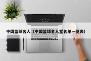 中国篮球名人（中国篮球名人堂名单一览表）