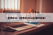 世界杯28（世界杯2026比赛时间表）