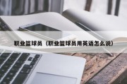 职业篮球员（职业篮球员用英语怎么说）
