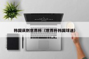 韩国讽刺世界杯（世界杯韩国球迷）